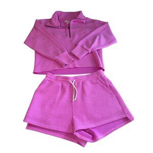 Saltwater Luxe half-zip pullover and short set size size small